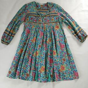 R. Vivimos Floral Long Sleeve Bohemian Dress
